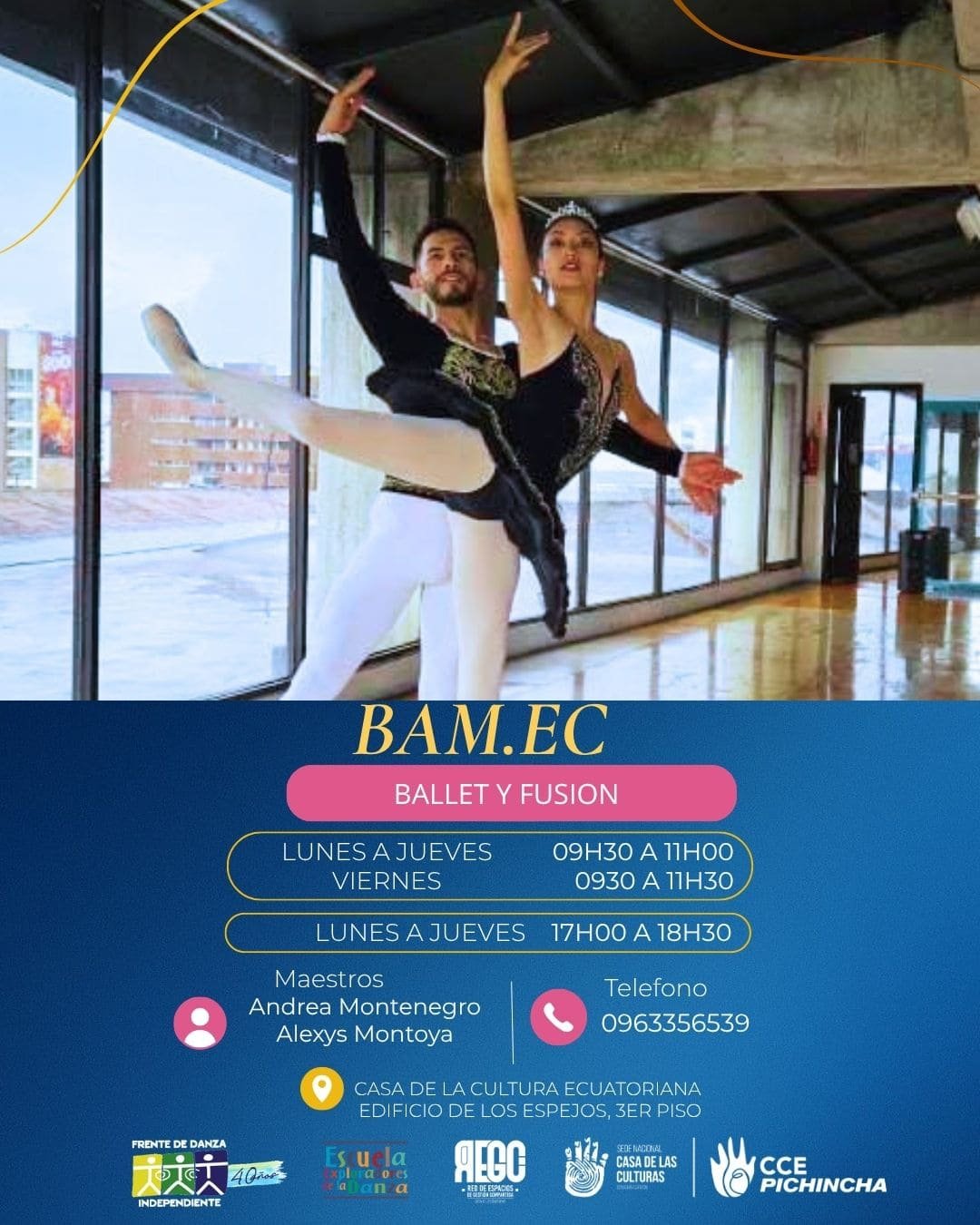 BAM Ballet Intermedio Avanzado Quito con Andrea Montenegro
